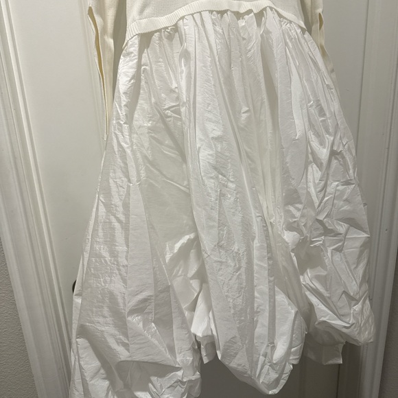 NWT Aleeza Paris Ivory Celeste Knit Bubble Dress Size XL - Picture 8 of 12